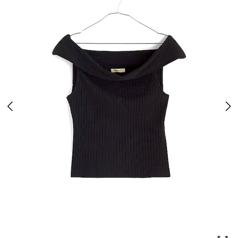 Madewell Ribbed Off The Shoulder Top NWT